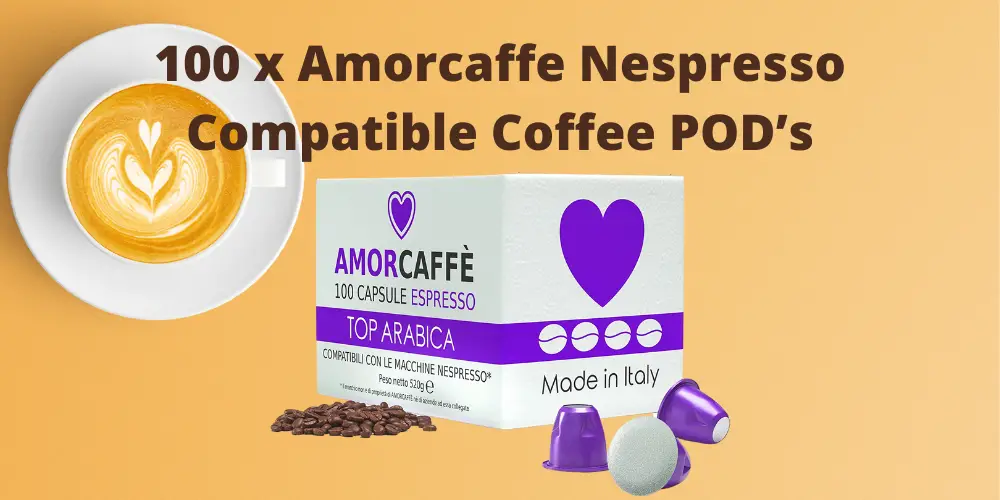 100 x Amorcaffe Nespresso Compatible Coffee POD’s