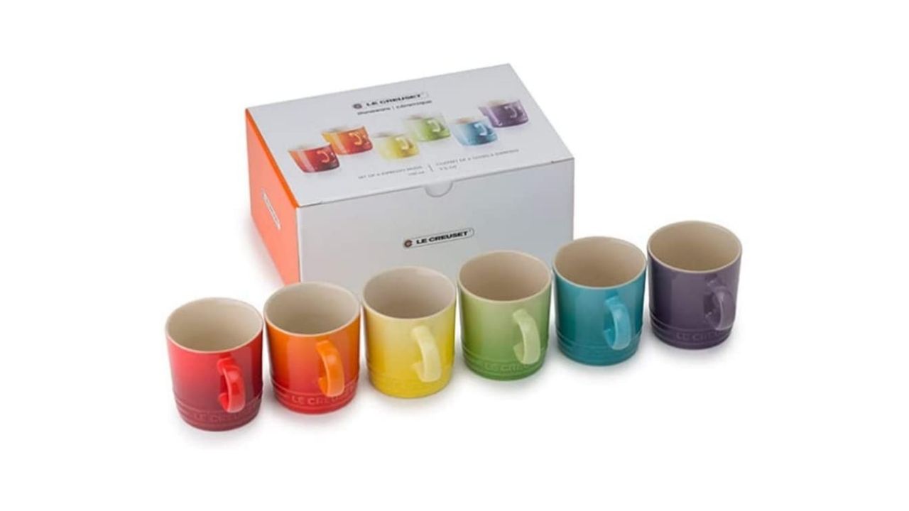 rainbow espresso cups