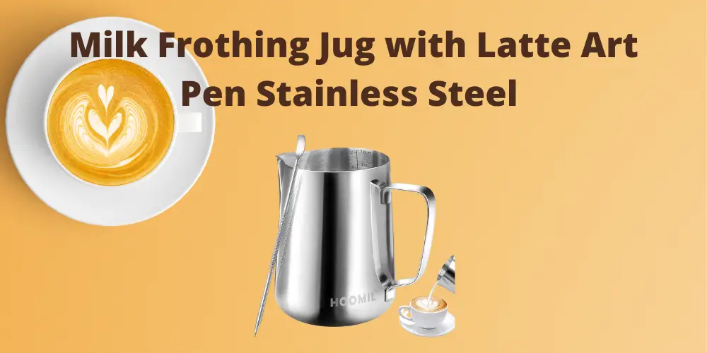 Milk Frothing Jug with Latte Art Pen Stainless Steel 350ml/600ml/900ml